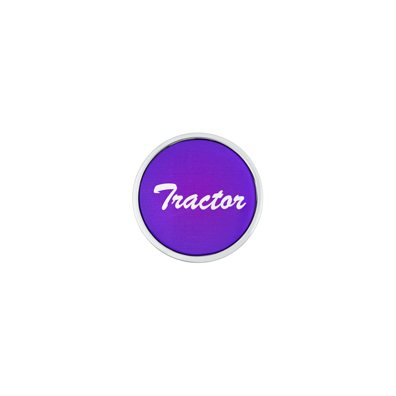United Pacific "Tractor" Long Air Valve Knob Purple Glossy Sticker 23337