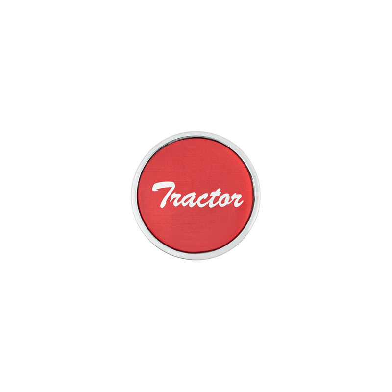 United Pacific "Tractor" Long Air Valve Knob Red Glossy Sticker 23338