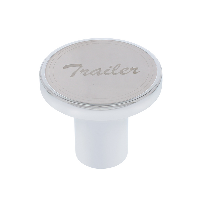 United Pacific Aluminum Screw-On Air Valve Knob With Stainless Trailer Plaque Chrome 23365