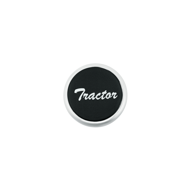 United Pacific "Tractor" Deluxe Air Valve Knob Black Glossy Sticker 23400