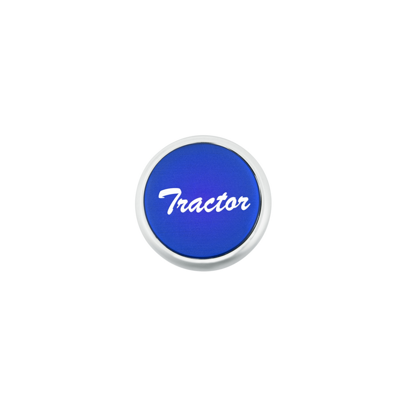 United Pacific "Tractor" Deluxe Air Valve Knob Blue Glossy Sticker 23401