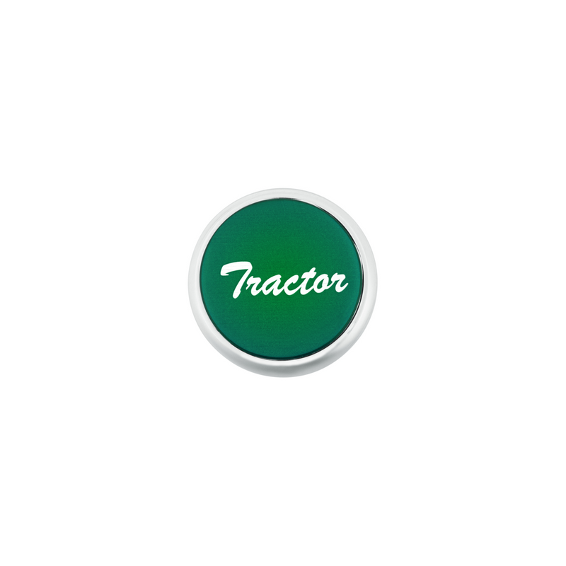 United Pacific "Tractor" Deluxe Air Valve Knob Green Glossy Sticker 23402