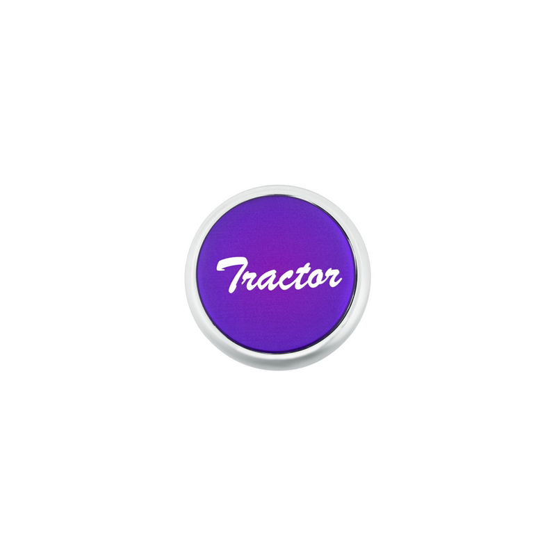United Pacific "Tractor" Deluxe Air Valve Knob Purple Glossy Sticker 23403