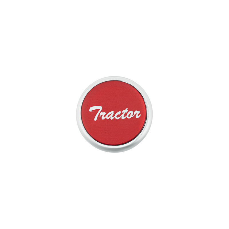 United Pacific "Tractor" Deluxe Air Valve Knob Red Glossy Sticker 23404