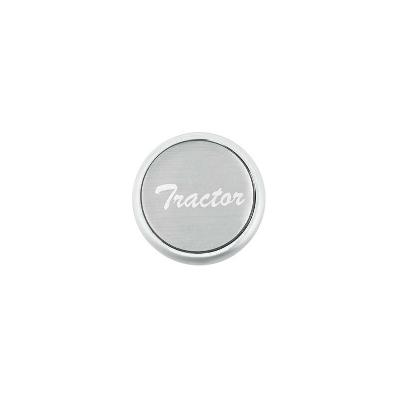 United Pacific "Tractor" Deluxe Air Valve Knob Silver Glossy Sticker 23405