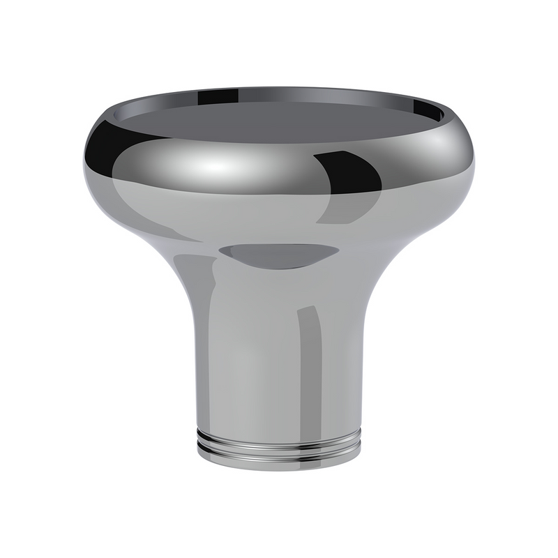 United Pacific 1/2"-13 Thread-On Aluminum Round Shift Knob Chrome 23496