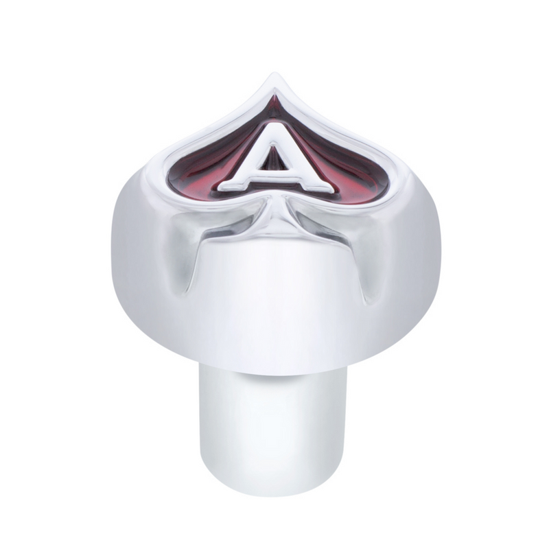 United Pacific 1/2"-13 Thread-On Ace of Spades Shift Knob Chrome 23498