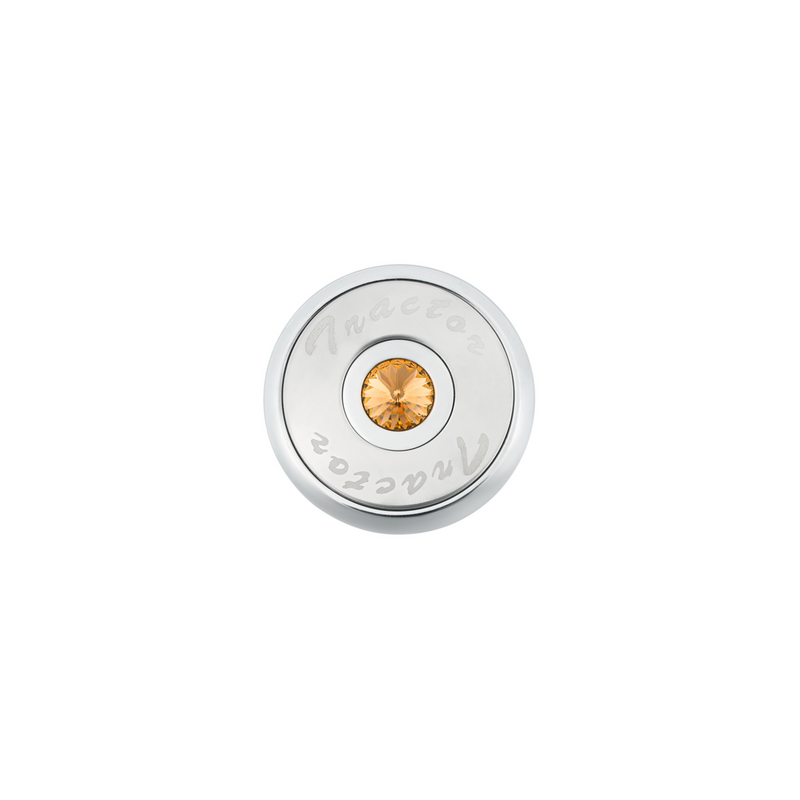 United Pacific "Tractor" Deluxe Air Valve Knob Amber Crystal 23510