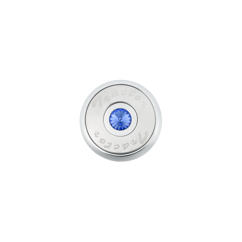 United Pacific "Tractor" Deluxe Air Valve Knob Blue Crystal 23511