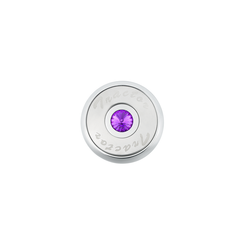 United Pacific "Tractor" Deluxe Air Valve Knob Purple Crystal 23514