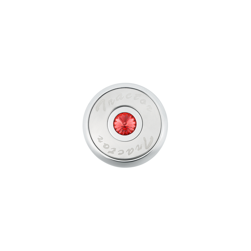 United Pacific "Tractor" Deluxe Air Valve Knob Red Crystal 23515