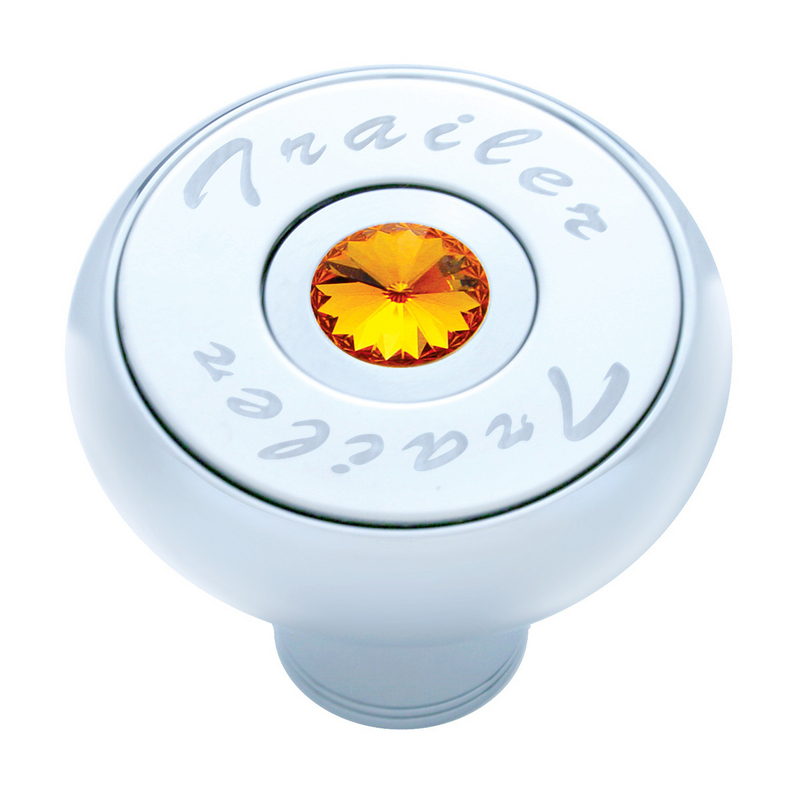United Pacific "Trailer" Deluxe Air Valve Knob Amber Crystal 23516