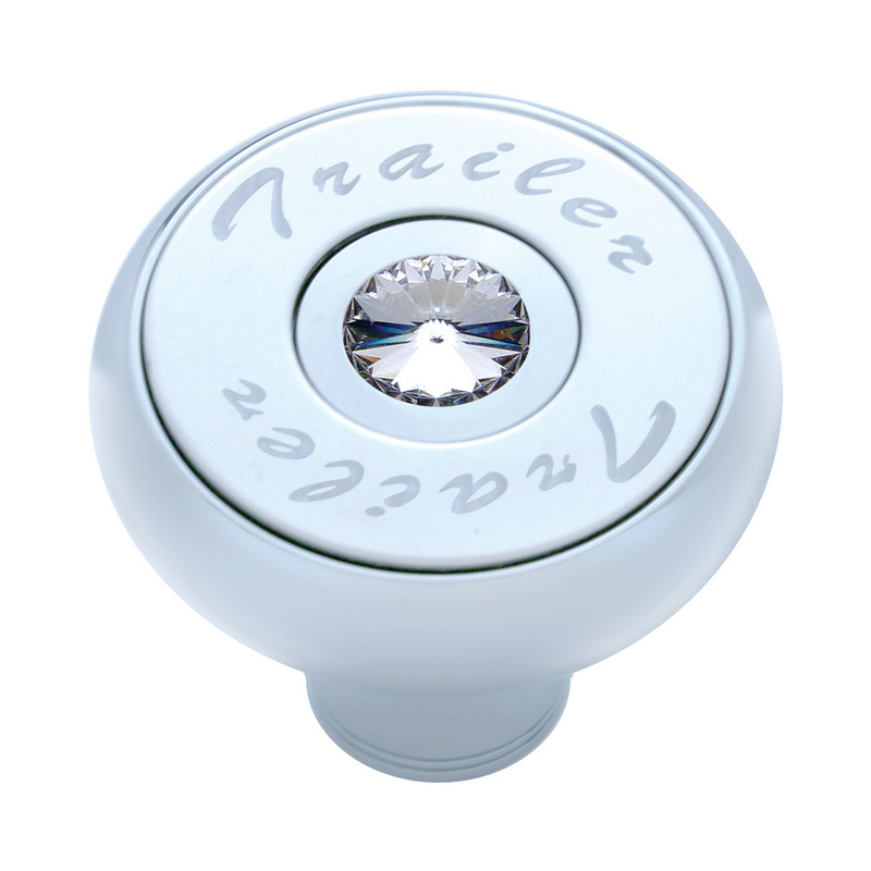 United Pacific "Trailer" Deluxe Air Valve Knob Clear Crystal 23518