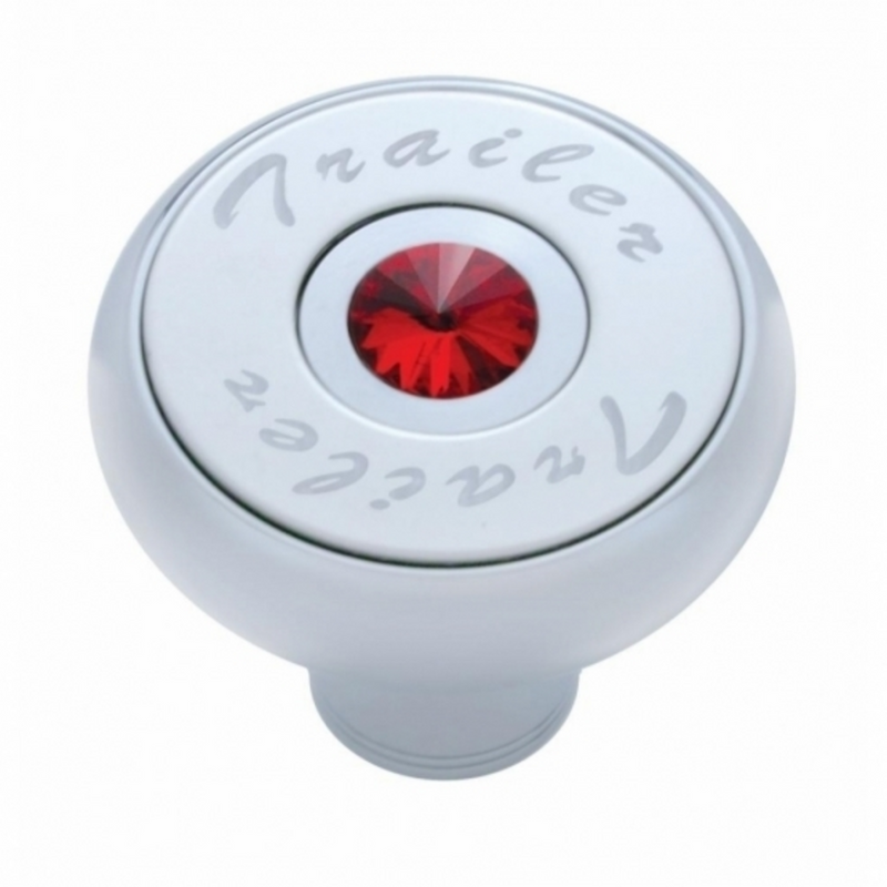 United Pacific "Trailer" Deluxe Air Valve Knob Red Crystal 23521