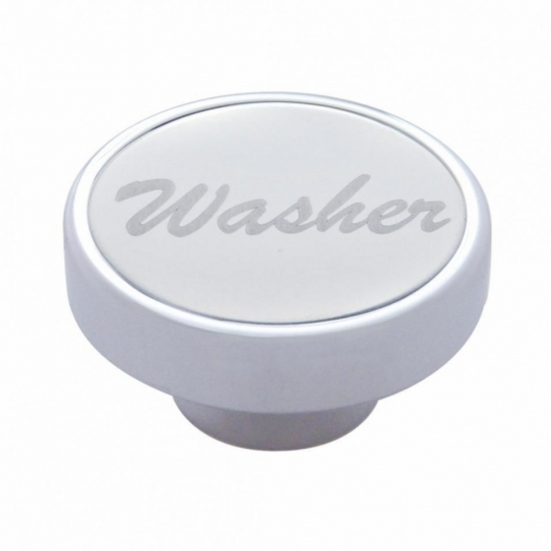 United Pacific "Washer" Dash Knob With Stainless Plaque 23533