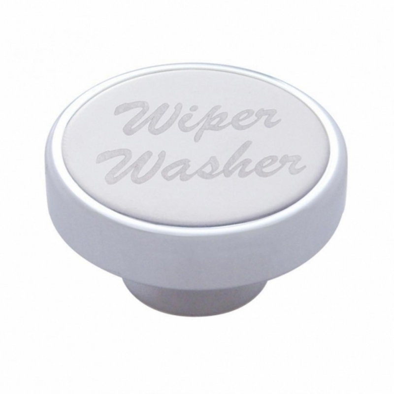 United Pacific "Wiper/Washer" Dash Knob With Stainless Plaque 23535