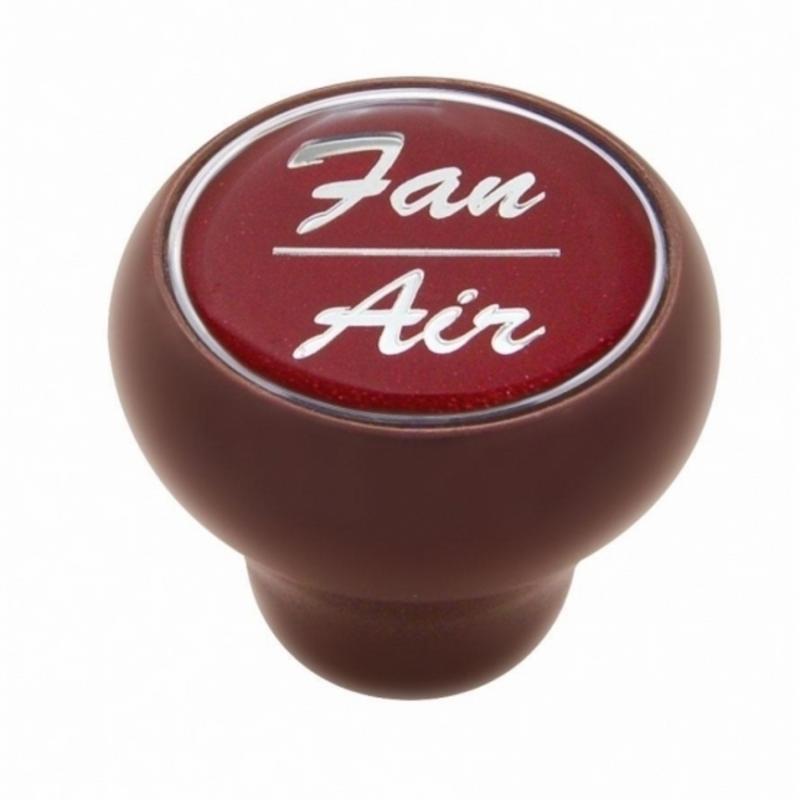 United Pacific "Fan/Air" Wood Deluxe Dash Knob Red Glossy Sticker 23540