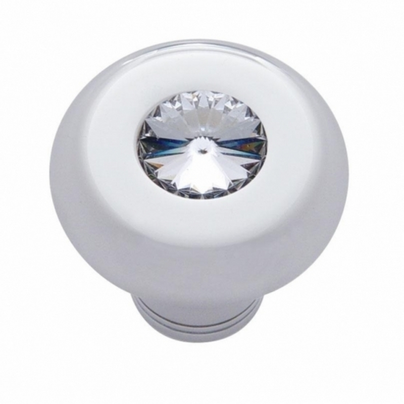 United Pacific Small Deluxe Dash Knob With Clear Crystal 23584