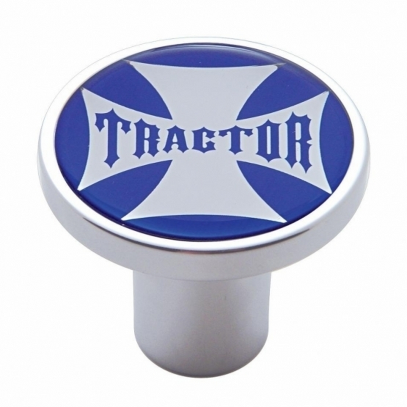 United Pacific "Tractor" Air Valve Knob Blue Maltese Cross Sticker 23655