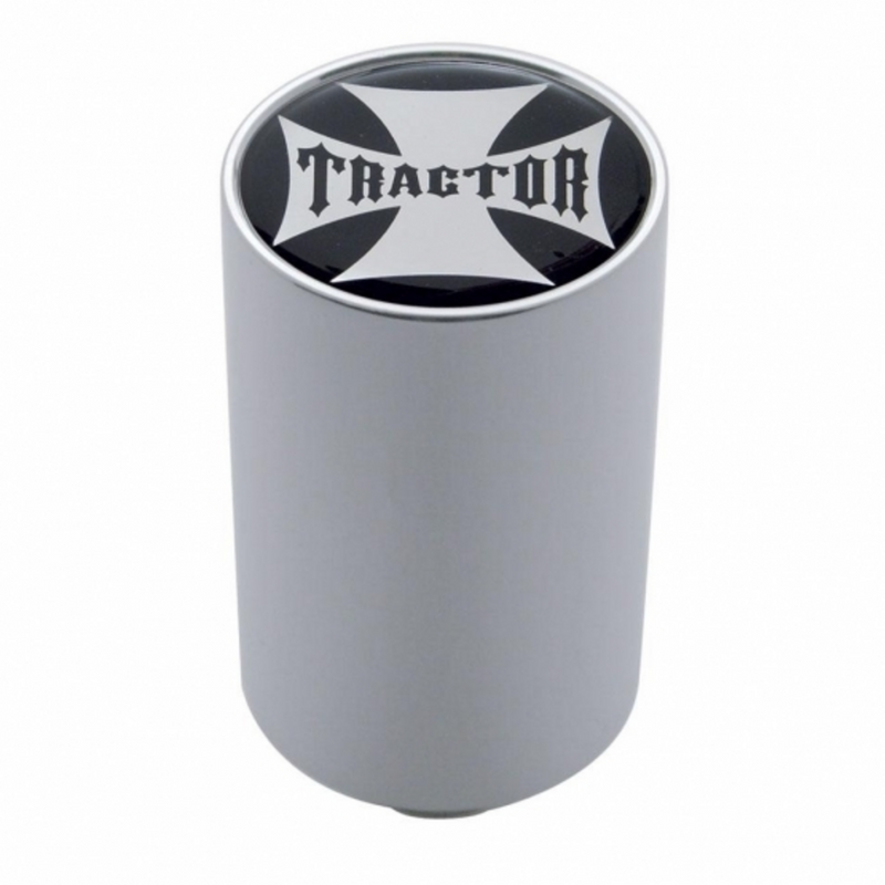 United Pacific "Tractor" 3" Air Valve Knob Black Maltese Cross Sticker 23712