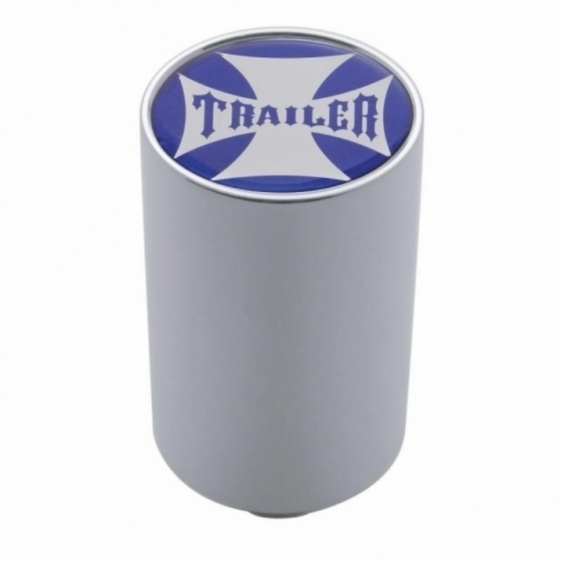 United Pacific "Trailer" 3" Air Valve Knob Blue Maltese Cross Sticker 23719