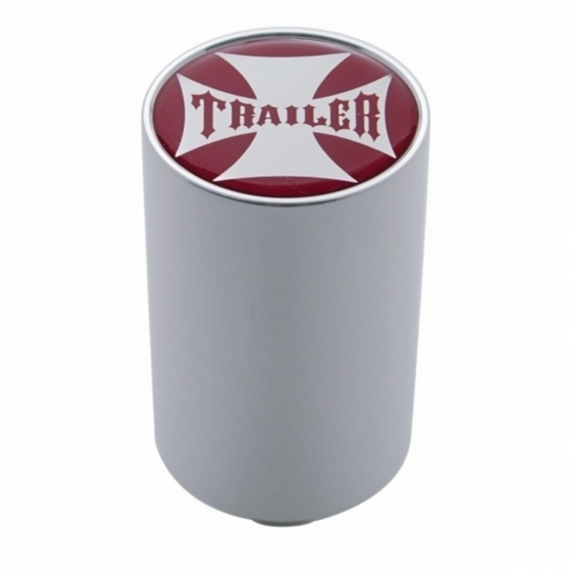 United Pacific "Trailer" 3" Air Valve Knob Red Maltese Cross Sticker 23722