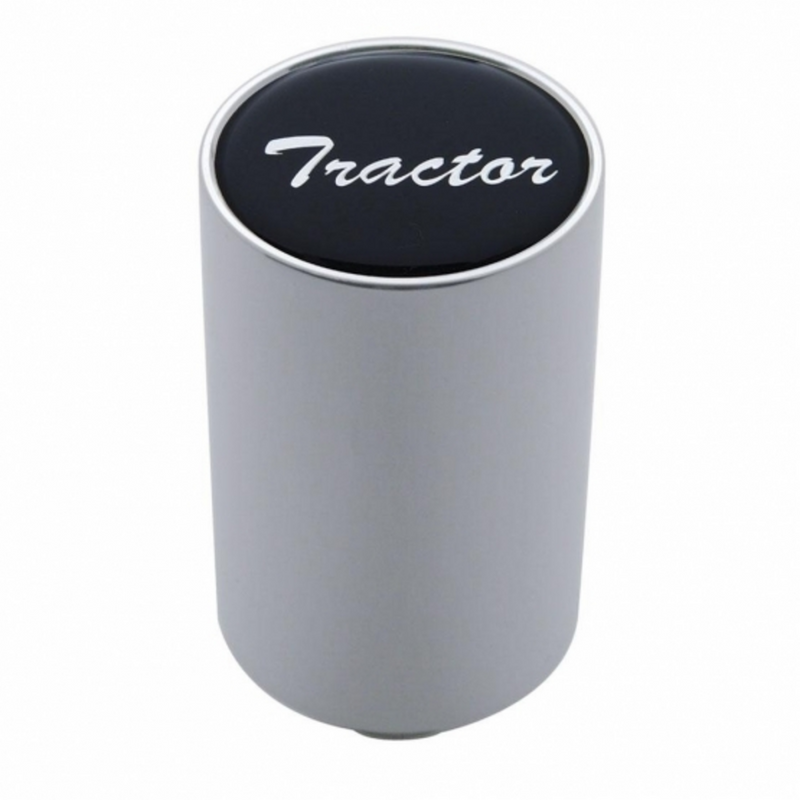 United Pacific "Tractor" 3" Air Valve Knob Black Glossy Sticker 23724