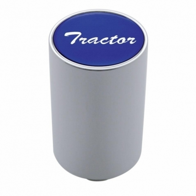 United Pacific "Tractor" 3" Air Valve Knob Blue Glossy Sticker 23725