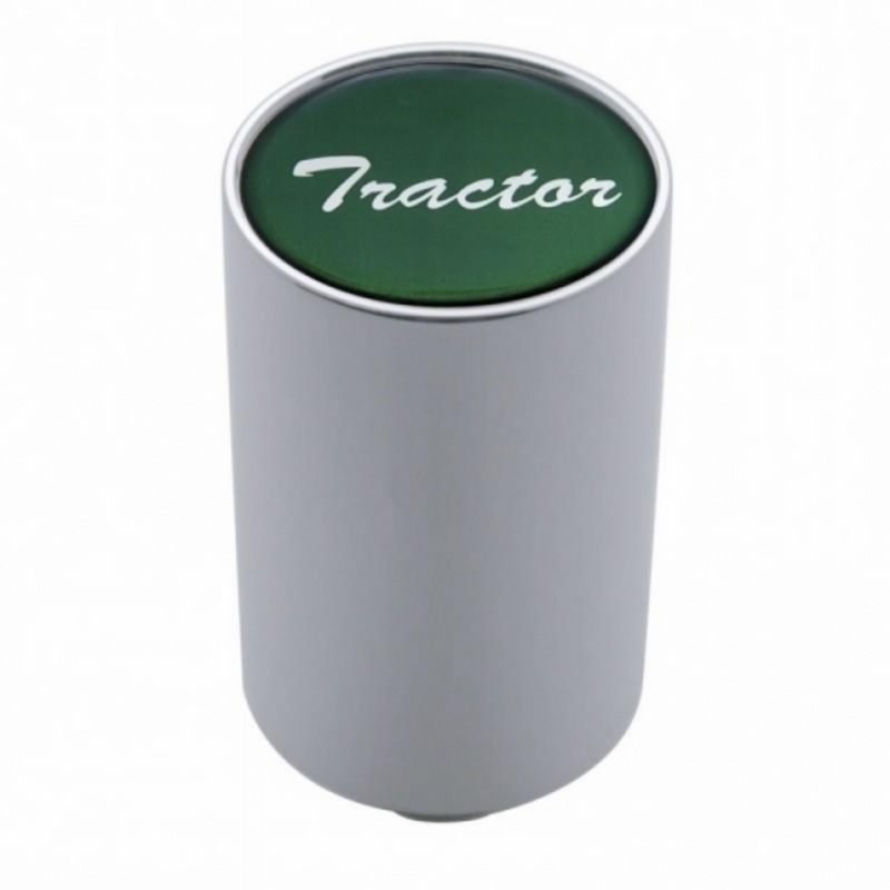 United Pacific "Tractor" 3" Air Valve Knob Green Glossy Sticker 23726