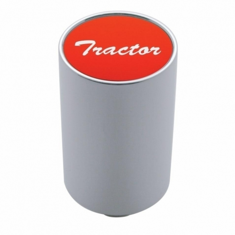 United Pacific "Tractor" 3" Air Valve Knob Red Glossy Sticker 23728