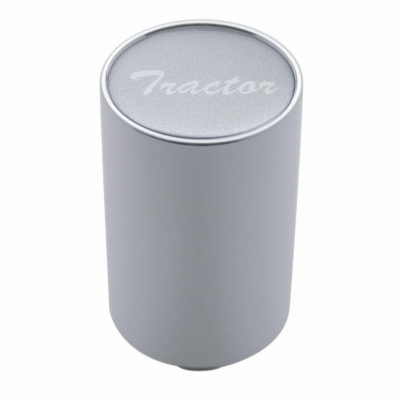 United Pacific "Tractor" 3" Air Valve Knob Silver Glossy Sticker 23729