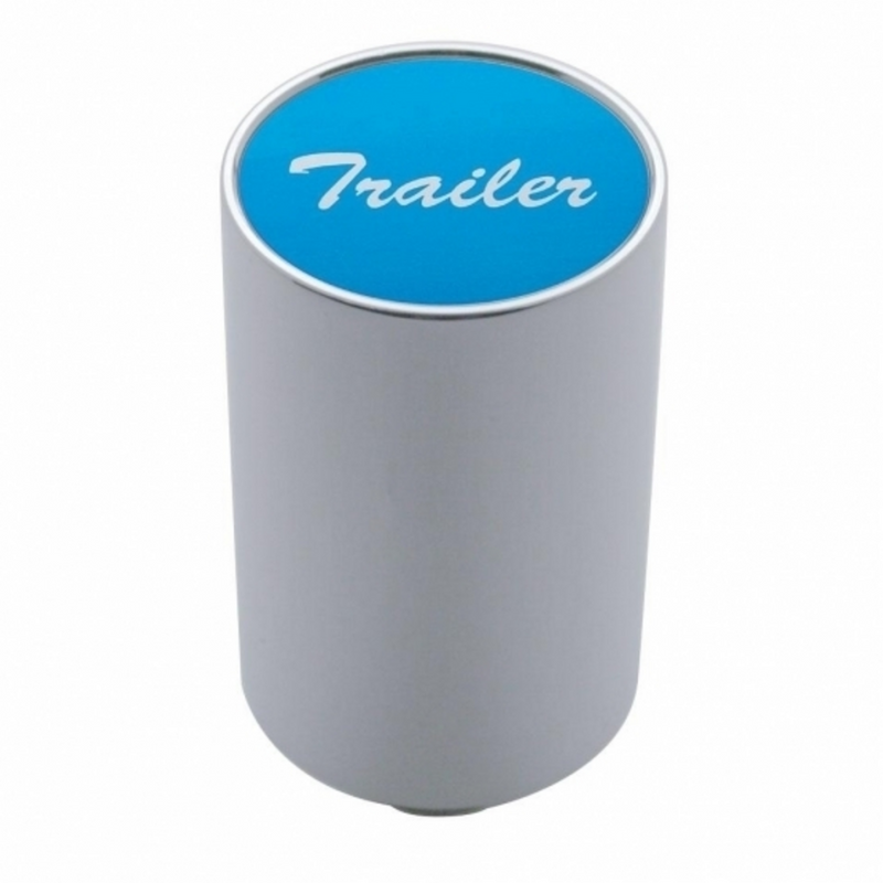 United Pacific "Trailer" 3" Air Valve Knob Blue Glossy Sticker 23731