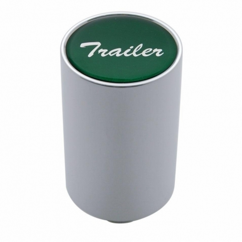 United Pacific "Trailer" 3" Air Valve Knob Green Glossy Sticker 23732