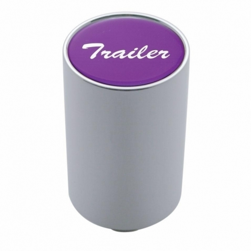 United Pacific "Trailer" 3" Air Valve Knob Purple Glossy Sticker 23733