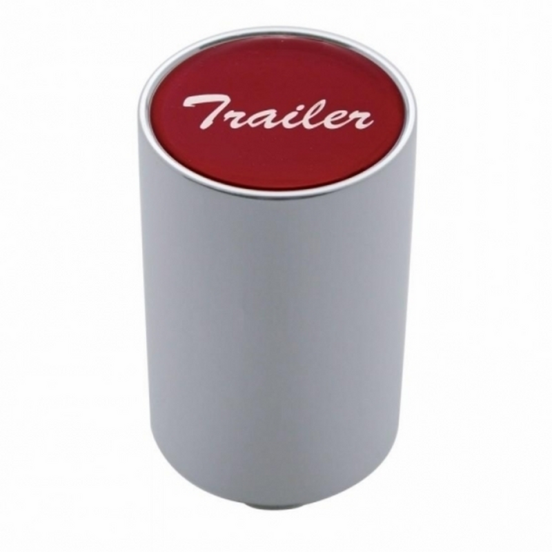 United Pacific "Trailer" 3" Air Valve Knob Red Glossy Sticker 23734