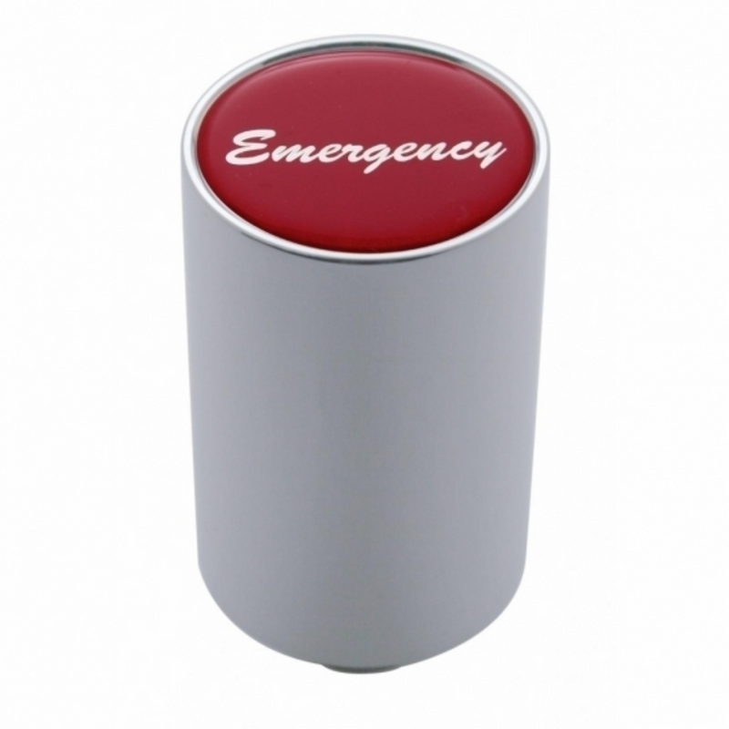 United Pacific "Emergency" 3" Air Valve Knob Red Glossy Sticker 23740