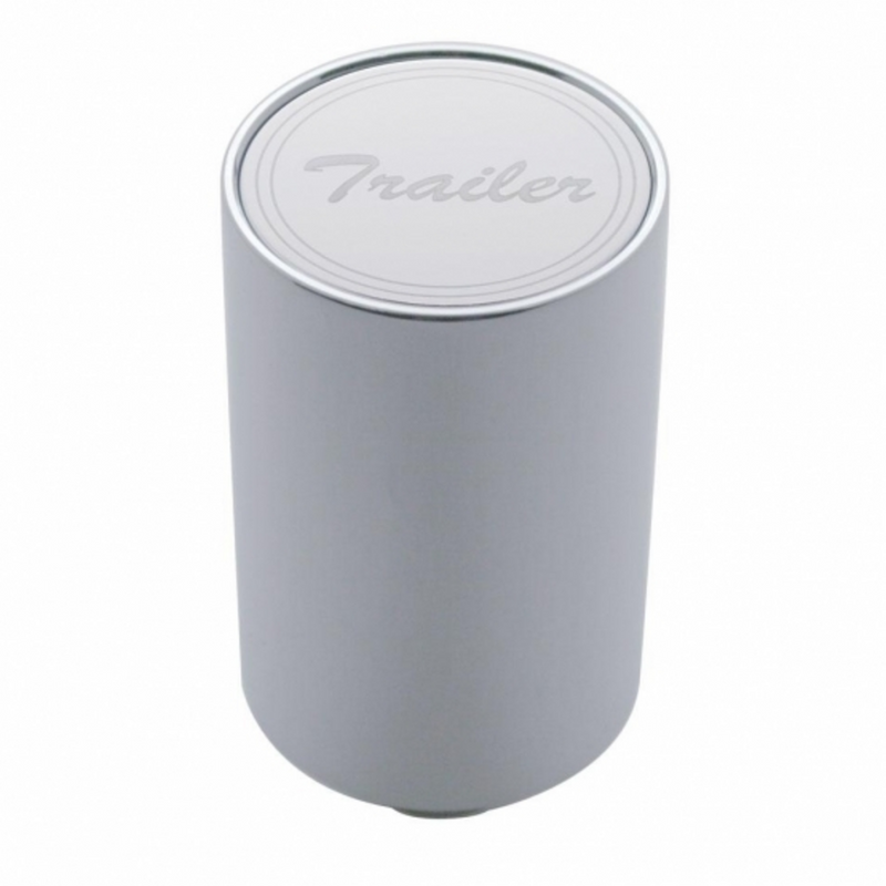 United Pacific "Trailer" 3" Air Valve Knob Stainless Plaque With Cursive Script 23761