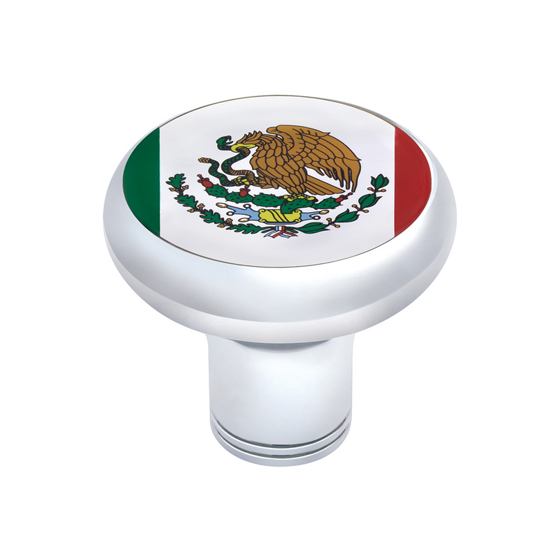 United Pacific Deluxe Air Valve Knob Mexico Flag 23768