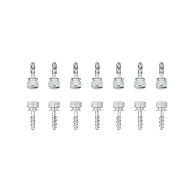 United Pacific 1/4"-20 Peterbilt Dash Screw Knurled Screw Head With Plain Slotted Top (14-Pack) 23801