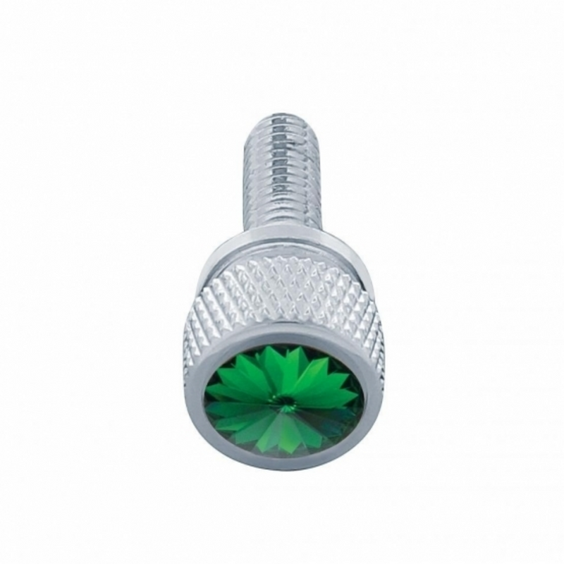 United Pacific 3/4" Short M6-1.0 Dash Screw For Kenworth Green Crystal (12-Pack) 23810