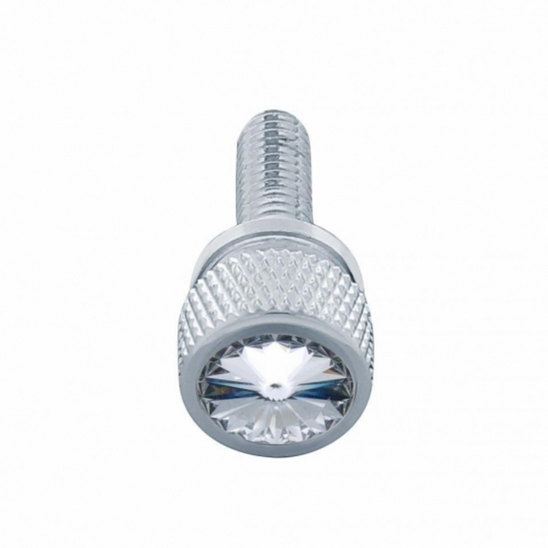 United Pacific 3/4" Short M6-1.0 Dash Screw For Kenworth Clear Crystal (12-Pack) 23813