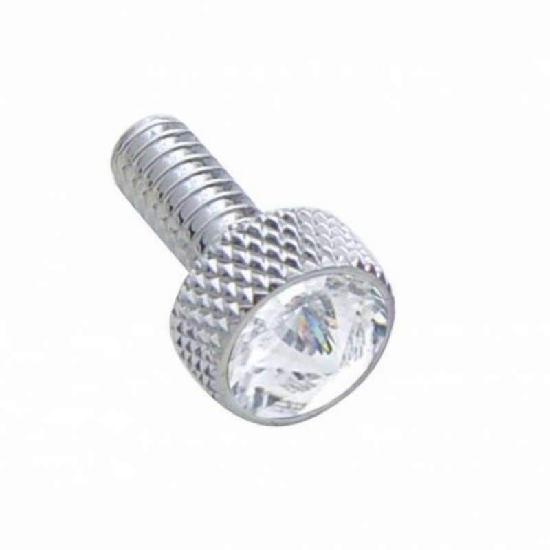 United Pacific Small Dash Screw With Clear Crystal For Peterbilt (2-Pack) 23833