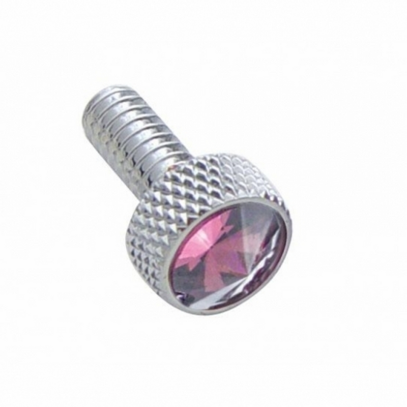 United Pacific Small Dash Screw With Purple Crystal For Peterbilt (2-Pack) 23835