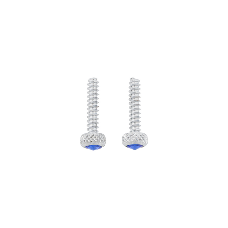 United Pacific Chrome Short Dash Screw For Freightliner With Blue Crystal (2-Pack) 23839