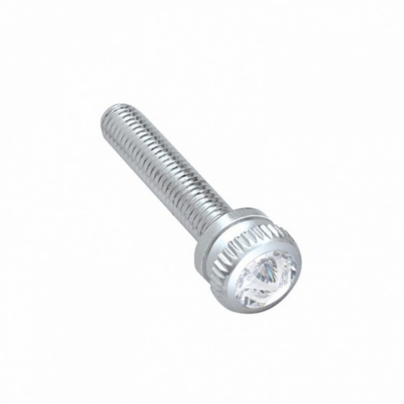 United Pacific M5-0.8 Dash Screw With Color Crystal For Kenworth Clear Crystal (6-Pack) 23867