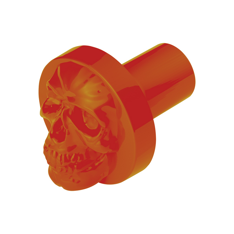 United Pacific Skull Air Valve Knob Cadmium Orange 23921
