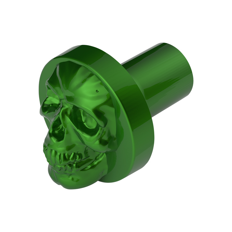 United Pacific Skull Air Valve Knob Emerald Green 23923