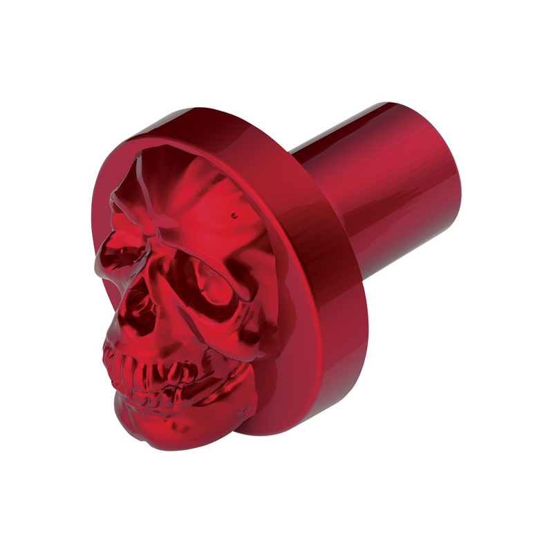 United Pacific Skull Air Valve Knob Candy Red 23924