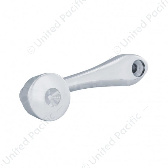 United Pacific Chrome Die-Cast Window Crank With 16-Spline 7/16  OD Adapter - Indented 24015-1
