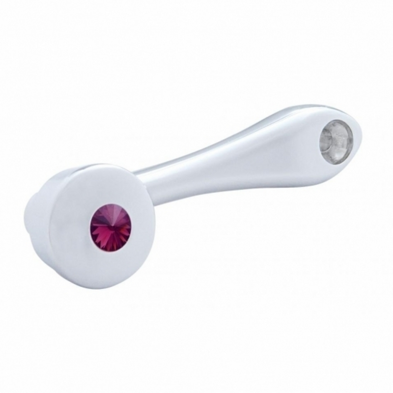 United Pacific Chrome Die-Cast Window Crank With 16-Spline 7/16 OD Adapter Purple Crystal 24019